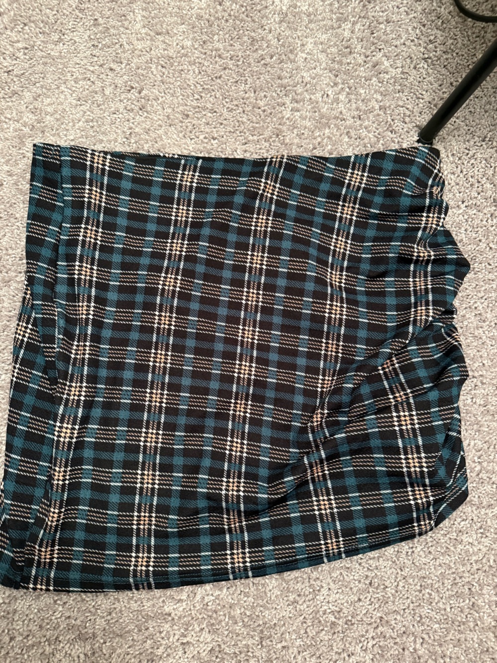Plaid Black and Teal women’s Skirt